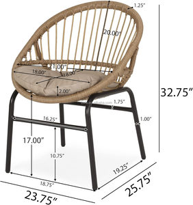 Pérgola Moderna con Estructura de Cesta Marrón Claro, Componente de Asiento, Accesorio para Gazebo/Pabellón para Todo Clima, <span class=keywords><strong>Kit</strong></span> de Unidad con Estructura Metálica - Product Image 5