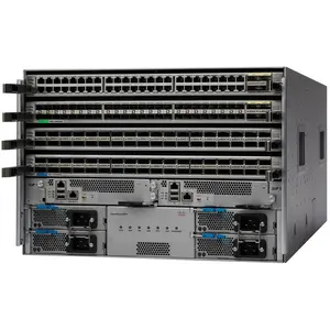 محول شبكة إيثرنت محول شبكة إتش دي أصلي نيكسوس 9504 هيكل مع 8 فتحات بطاقات خطية N9K-C9504