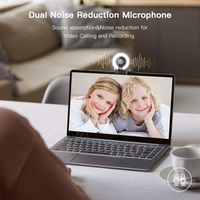 Mini Cámara Full HD con Luz de Relleno para Laptop, PC, Computadora, Cámara de Transmisión en Vivo, Cámara de Video con Micrófono
