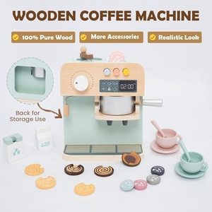 Juego de Cocina de Madera para Niños con Cafetera y Máquina de Espresso para Niños y Niñas de 3 a 5 Años Hecho a Mano - Product Image 3