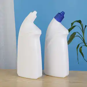 Limpiador de inodoro de 500ml, botella plástica de detergente HDPE con tapa
