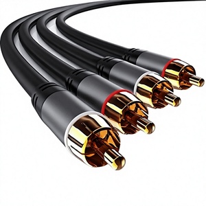 Câble audio stéréo CSL <span class=keywords><strong>Cinch</strong></span> 0,5 m 2x <span class=keywords><strong>RCA</strong></span> vers 2x <span class=keywords><strong>RCA</strong></span> - Entrée AUX, connecteur métallique plaqué or, double blindage pour home cinéma - Product Image 4