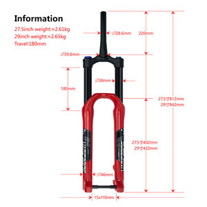 <span class=keywords><strong>Fourche</strong></span> de suspension pneumatique <span class=keywords><strong>DH</strong></span> professionnelle <span class=keywords><strong>26</strong></span> 27,5 29 <span class=keywords><strong>pouces</strong></span>, débattement de 180 mm, Boost 15*110 mm, 38 mm, plus robuste, pour VTT de descente - Product Image 2