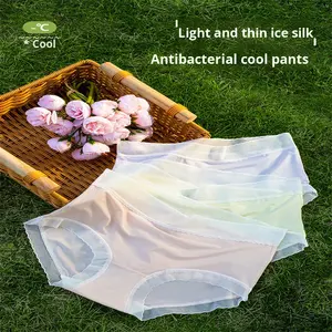 Braguitas de bikini ultrafinas 7A de seda helada, talla grande, sin costuras, transpirables, con control de abdomen <span class=keywords><strong>para</strong></span> mujer - Product Image 5