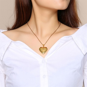 Wholesale Openable Heart Shape Photo <b>Picture</b> Locket <b>Frame</b> Pendant Necklace Necklaces Women's Stainless Steel OEM ODM Link Chain - Product Image 5