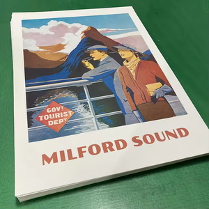 Impresión de Póster de Viaje Personalizado Vintage de Milford Sound - Papel de Arte de Alta Resolución con Tinta de <span class=keywords><strong>Archivo</strong></span> para Promoción Turística - Product Image 3