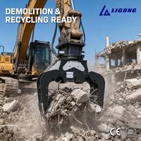 Grappin rotatif hydraulique 360° pour tri de ferraille, pour excavatrice 20-25 tonnes, certification CE, direct usine
