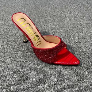 Sandales à talons hauts en strass pour femmes, chaussures de plage de luxe, escarpins, prix de gros, chine - Product Image 3