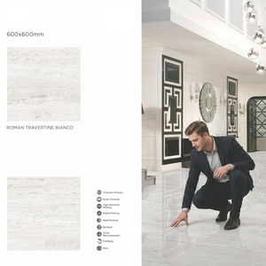 Grey Marble 2x2feet Glossy Porcelain Tiles Digital Glazed Modern Interior Floor <b>Wall</b> Design - Product Image 1