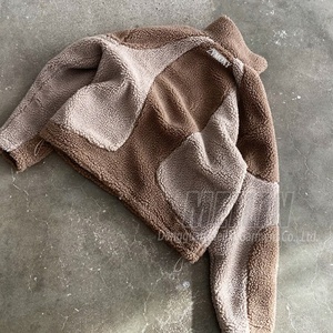 Vestes à capuche zippées en polaire Sherpa pour l'hiver, coupes et conceptions personnalisées, unisexe, coupe oversize, fabricant de vêtements en polaire Sherpa sur mesure - Product Image 4