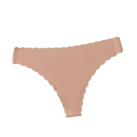 Culottes string pour femmes, en soie glacée, taille basse, entrejambe en coton, respirantes, écologiques, sans couture, motif uni, sexy, style européen, pour le commerce transfrontalier
