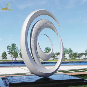 2024 현대 가정 야외 정원 장식 사용 예술 구 대형 금속 스테인레스 스틸 조각