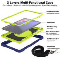 Casing Tablet Tugas Berat Putar 360 Derajat untuk Samsung Galaxy Tab S9 S10 FE S10 Lite, Pelindung Tangguh