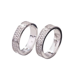 Кольцо Fealux High Quality Iced Out для мужчин и женщин, из стерлингового серебра 925 пробы с муассанитом VVS, полностью инкрустированное, в стиле «Звездное небо», свадебное, с покрытием из 18-каратного золота, с бриллиантами - Product Image 2