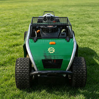 Tondeuse à gazon télécommandée 500 mm, 224 cm³, 9 CV, à quatre roues, avec ramasseur d'herbe pour vergers, jardins et aménagements paysagers