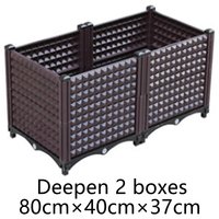 Jardinière carrée en plastique durable pour légumes, plantes, cultures, fleurs, baies, jardin, balcon, les roues sont amovibles