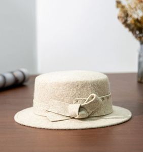 A042806 100% Wool Elegant Top Hat with Bow Knot Adjustable Fit Unisex Four Seasons Business Party Outdoor Travel Hat - Product Image 2