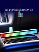 Lumière d'ambiance RVB créative Musique LED Son Activé Niveau Lumières Voiture USB Source d'alimentation Blanc Ombre Couleur PC Lampe Salon