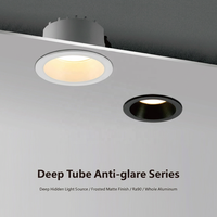 Downlight encastré en aluminium étanche IP54, anti-éblouissement profond, 8W, 15W, 25W, 33W, spot de plafond encastré IP54