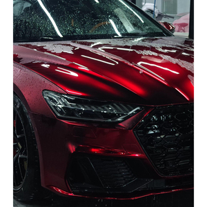 Pellicola Adesiva per Auto Cromata Satinata Rosso Romano Borgogna Nero Senza Bolle d'Aria <span class=keywords><strong>Vinile</strong></span> per Wrapping Auto Rosso Scuro - Product Image 1
