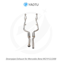 Katalis Bagian Depan Baja Tahan Karat YT dengan Pelindung Panas untuk Mercedes Benz W219 CLS300