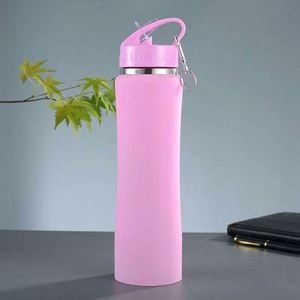 Portable Beverage Storage Stainless Steel <b>Bottle</b> 600ml <b>750ml</b> Vacuum Insulated Sports <b>Water</b> <b>Bottle</b> Straw Lid for Gym and Camping - Product Image 2