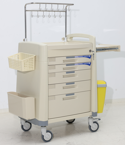 Chariot de <span class=keywords><strong>transport</strong></span> de médicaments hospitaliers EM-ET083 en ABS, serrures individuelles, surfaces de travail à double usage, distribution pharmaceutique - Product Image 6