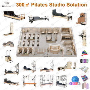 Reformer <span class=keywords><strong>Pilates</strong></span> Professionale in Alluminio di Alta Qualità con Accessori in Legno per Studio Commerciale - Product Image 1
