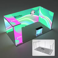 Stand d'Exposition Portable en Aluminium de Haute Qualité à Montage Rapide avec Boîte Lumineuse pour Salon Professionnel