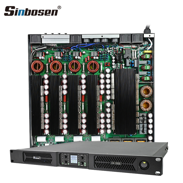 2 Ohms 4 X 6600W Sic Stereo Amplificadores Professional Sound Home Theater Audio Class D Touring 1U Power Amplifier