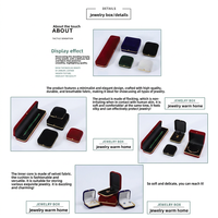 Organisateur de bijoux en velours de luxe personnalisé, emballage cadeau personnalisé imprimé, boîtes à bijoux pour bague, boucles d'oreilles, pendentif