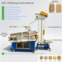 Mobile Rad-Schwerkraftentsteinungsmaschine 5QSC-10 mit geringer Vibrationsentwicklung für Sonnenblumenkerne, Bohnen, Sesamsamen – Getreidereinigungsmaschine