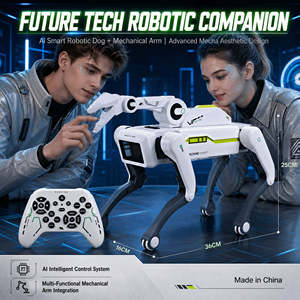 Nouveau 2026 – <span class=keywords><strong>Dinosaure</strong></span> RC 2.4G à quatre pattes, jouet électrique programmable avec bras robotique, télécommande, fonction Suivez-moi, contrôlé par application Wi-Fi pour enfants (STEM) - Product Image 3