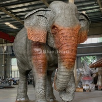 Éléphant animatronique grandeur nature imperméable pour activités de parc de sculptures animales à vendre