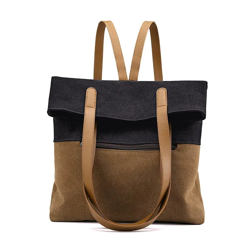 Portemonnees Multipurpose Ontwerp Convertible Tote Handtassen En Schoudertas Canvas Reizen Vrouwen Mode Rugzak