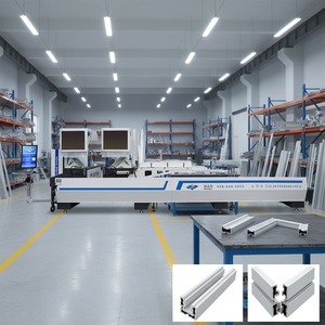 De perfil de ventana de aluminio, 45 grados de ángulo de cabeza doble Sierra de inglete de la máquina de corte - Product Image 1