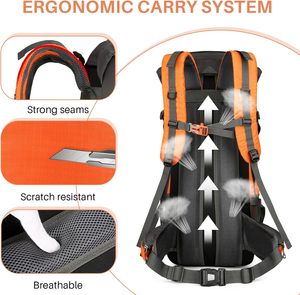 Échantillon gratuit Sac à dos de randonnée haut de gamme 35L 500D en bâche PVC à enroulement pour hommes, imperméable pour activités de camping et de randonnée en extérieur - Product Image 5