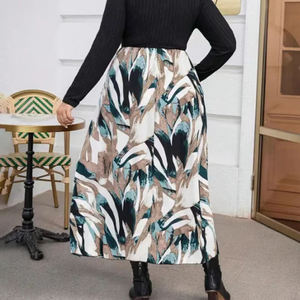 custom print High Quality women's casual <b>skirts</b> Plus Size Elegant floral <b>skirt</b> for women <b>Summer</b> Empire Waistline <b>long</b> <b>skirt</b> - Product Image 3