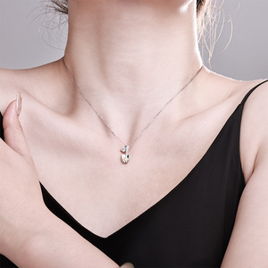 Oferta Especial: Collar con Colgante de Moissanita Golden Shovel de 4 Puntas, Plata de Ley S925, Cadena de Cable Delicada de Lujo para <span class=keywords><strong>Mujer</strong></span> - Product Image 4