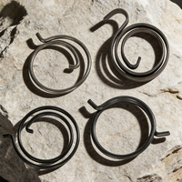 Ressort hélicoïdal industriel en métal avec revêtement noir durable personnalisé pour la quincaillerie de serrure de porte