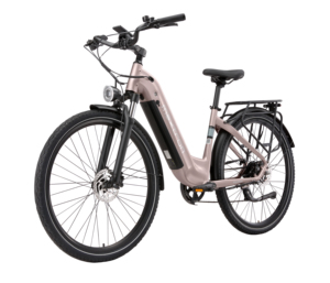 Vélo de ville électrique 700C*50C avec cadre en alliage d'aluminium, batterie au lithium, moteur à moyeu arrière 7 vitesses et frein à disque – Entrepôt UE - Product Image 4