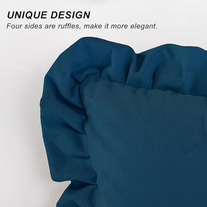 Commercio all'ingrosso grazioso cuscino con frange 100% puro lino francese cuscino con volant in lino bianco federa - Product Image 3