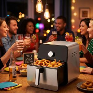 Friteuse à air 6L pour usage commercial et domestique, multifonctionnelle (rôtir/cuire/griller/chauffer), économe en énergie, design compact, certifiée CE/RoHS - Product Image 6