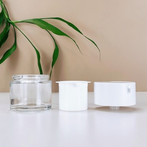 Empty Glass Airless Cream Jar 30ml 50ml Cosmetic Packaging Press Type Vacuum Cream Glass Airless <b>Pump</b> <b>Bottle</b> - Product Image 3