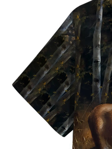 T-Shirt da uomo con stampa di <span class=keywords><strong>cervo</strong></span> 3D con stampa di <span class=keywords><strong>cervo</strong></span> t-Shirt da uomo estive Casual a girocollo maglietta da uomo in poliestere - Product Image 6