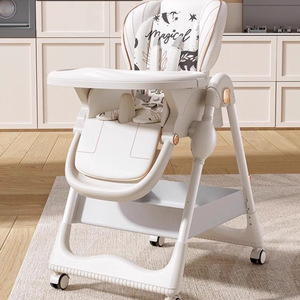 Silla de comedor portátil plegable para bebé, asiento multifuncional ajustable en altura para uso doméstico, Material plástico de 0 a 12 meses - Product Image 1