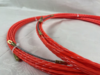 Tire-fil électrique de 4 mm x 30 m pour tirer les fils à travers les murs |   Outils de tirage de câbles rétractables, alimentateur de fils