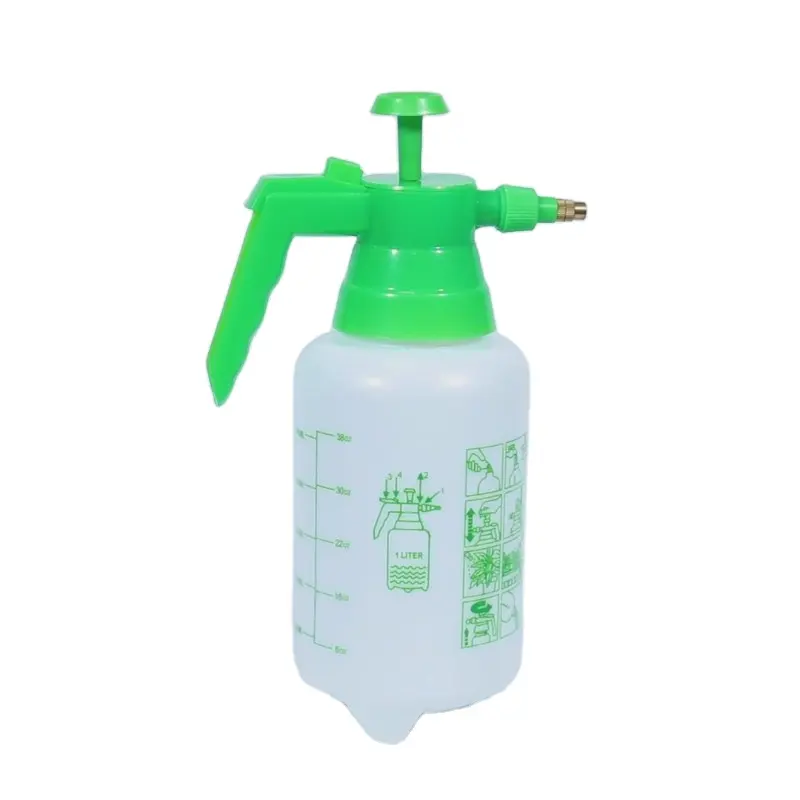 1L ayarlanabilir pirinç meme pompası sprey şişesi kullanışlı su sis plastik şişe tetikleyiciler püskürtücüler bitkiler için bahçe
