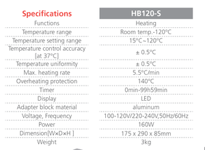 CE-zertifizierter digitaler LED-Trockenbad-Heiz block bis 120 ° C OEM-Support-Labor thermostat geräte - Product Image 5