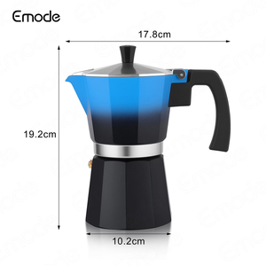 Cafetière à expresso en aluminium Emode, résistante à la chaleur, avec poignée, disponible en gros - Product Image 6